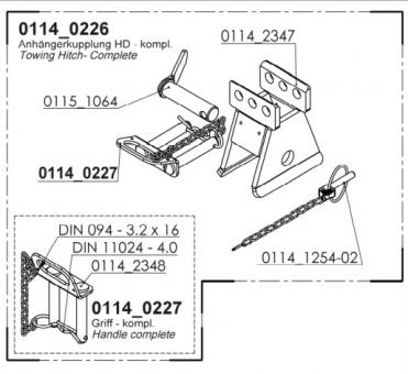 Annhngekupplung/Zugmaul KGD - 1 Stk  passend ab Bj. 2008