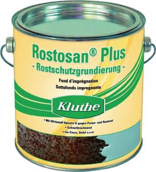 Rostprimer Rostosan Plus - 2,25 L / 3 ST  rotbraun 750 ml Dose KLUTHE