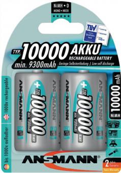 Akkuzelle 1,2 V 10000 mAh - 1 SB  R20-D-Mono HR20 2 2St./Blister ANSMANN