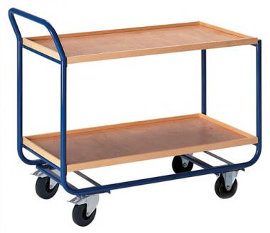 Tischwagen 2 Holzwerkstoffplatten - 1 ST  L1000xB575mm Rand-H.20mm enzianblau