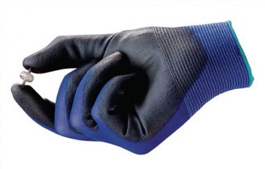 Handschuhe HyFlex 11-618 - 12 PA  Gr.9 blau/schwarz EN 388 PSA II Nyl.m.PU ANSELL