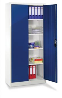 Flgeltrenschrank H1950xB930xT500mm - 1 ST  lichtgrau/ enzianblau Trgf.70kg C+P