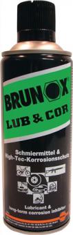 Haftschmiermittel u.Korrosionsschutz - 2,4 L / 6 ST  LUB&COR 400 ml Spraydose BRUNOX