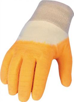Handschuhe Gr.10 gelb I PSA - 12 PA  I Baumwolle m.Latex ASATEX