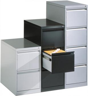 Hngeregistraturschrank H1045xB433xT590mm - 1 ST  1-bahnig lichtgrau 3 Schubl.