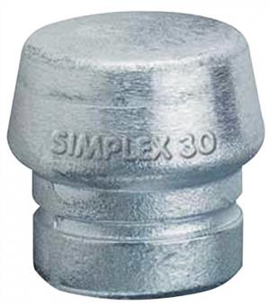Schonhammerkopf SIMPLEX Kopf- - 1 ST  40mm Weichmetall silber hart HALDER