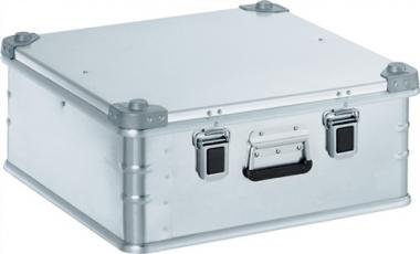 Aluminiumbox L600xB600xH250mm - 1 ST  67l m.Klappverschluss u.Alu-Stapelecken