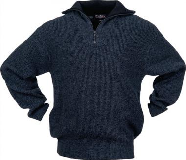 Pullover Gr.XXL schwarz/blau-meliert - 1 ST  