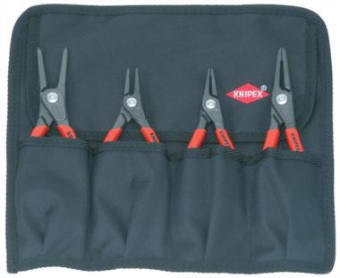 Przisionssicherungsringzangensatz - 1 ST  4-tlg.in Rolltasche 12-60mm KNIPEX