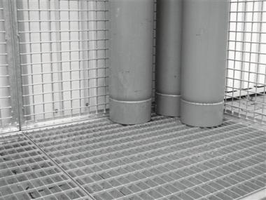 Gitterrostboden f.Gasfl.-Container - 1 ST  B 3100xT 1500mm Material verz.