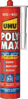 Kleb- u.Dichtstoff POLY MAX - 5,1 KG / 12 ST  HIGH GRIP EXPRESS wei 425g Kartusche UHU