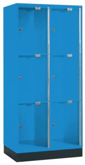 Fcherschrank H1750xB1220xT500mm - 1 ST  m.Sockel Anz.Fcher 3x3 lichtgrau/lichtgrau