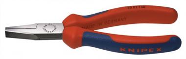 Flachzange Gesamt-L.160mm - 1 ST  Kopf pol.schwarz atram.Mehrkomp.-Hlle KNIPEX