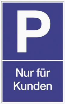 Parkplatzbeschilderung Parken - 1 ST  f.Kunden L250xB400mm Ku.blau/wei
