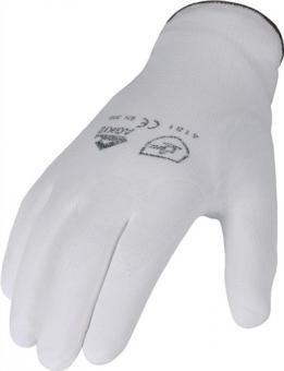 Handschuhe Gr.8 wei EN 388 - 12 PA  PSA II Nyl.m.PU ASATEX