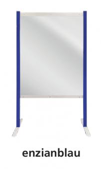 Hygiene-Schutzwand auf Standfen - 1 Stk  Grundmodul RAL enzianblau