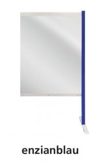 Hygiene-Schutzwand auf Standfen - 1 Stk  Anbaumodul RAL enzianblau