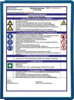 Sichttafel PP m.Profilrahmen - 1 BT  dunkelblau DIN A4 reflexionsarm 5St./Btl.DURABLE