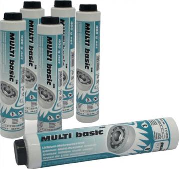 Lithiummehrzweckfett Lube-Shuttle - 9,6 KG / 24 ST  MULTI basic 2M 400g hell Schraubkartusche MATO