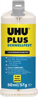 2K-Epoxidharzklebstoff PLUS - 342 G / 6 ST  SCHNELLFEST 57g farblos Doppelkart.UHU