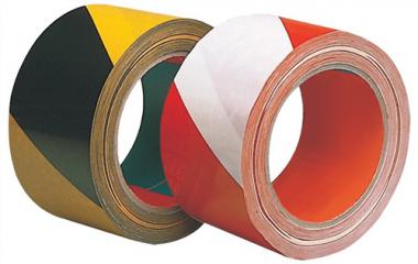 Warnmarkierungsband PVC rot/wei - 1 M / 1 RL  L.66m B.60mm Rl.