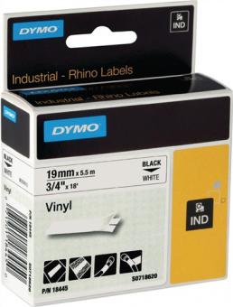 Schriftband Band-B.19mm Band-L.5,5m - 5 ST  Vinylband schwarz auf wei DYMO