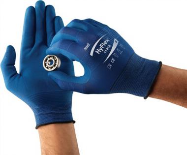 Handschuhe HyFlex Nr.11-818 - 12 PA  Gr.9 dunkelblau Nylon-Spandex EN 388 Kat.II