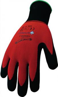 Handschuhe Condor Gr.9 rot - 12 PA  Nylon/Elastan m.Nitrilmikroschaum
