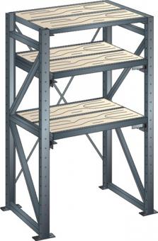 Schwerlast-Auszugsregal H2000xB890xT860mm - 1 ST  Grundregal pulverbesch.lichtblau