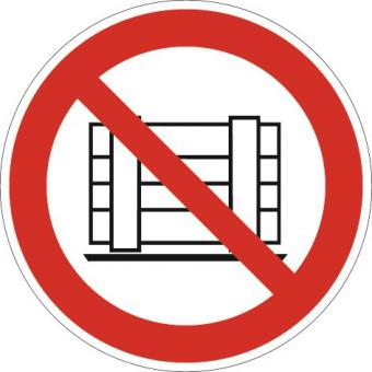 Verbotszeichen ASR A1.3/DIN - 1 ST  EN ISO 7010 Abstellen od. Lagern verboten Folie