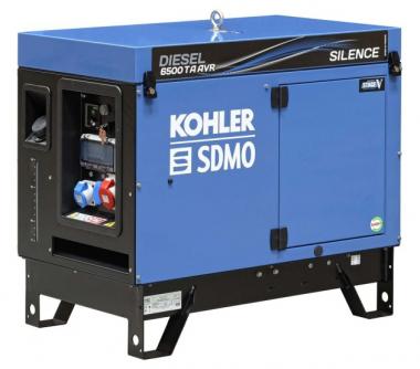 SDMO Stromerzeuger Diesel 6500 TA SILENCE AVR C5 - 1 Stk  5,2 kW/6,5 kVA  230V/400V, KOHLER Diesel