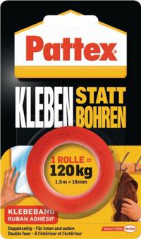 Montageband Kleben statt - 15 M / 10 RL  Bohren transl.L.1,5m B.19mm Rl.PATTEX