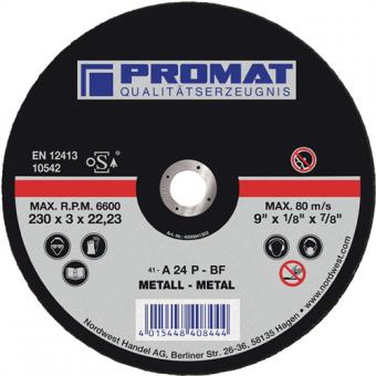 Trennscheibe D115x2,5mm gekr.STA - 25 ST  Bohr.22,23mm PROMAT