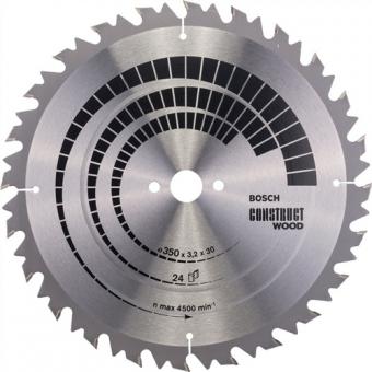 Kreissgeblatt AD 350mm Z.24 - 1 ST  WZ Bohr.30mm Schnitt-B.3,2mm HM BOSCH