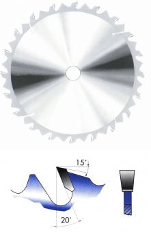 Hartmetall 400 LFZ-Kreissgeblatt - 1 Stk  400x30x3;5xZ=28 Langschnitt-Flachzahn