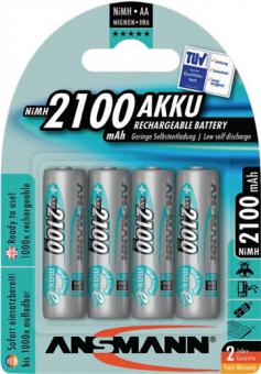 Akkuzelle maxE 1,2 V 2100 - 1 ST  mAh R6-AA-Mignon HR6 4 4St./Blister ANSMANN