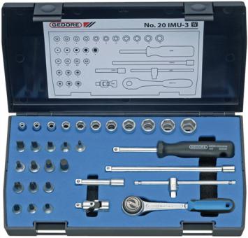 Steckschlsselsatz 20 IMU-3 - 1 ST  32-tlg.1/4 Zoll SW 4-14mm Z.72 6KT GEDORE