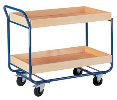 Tischwagen 2 Holzwerkstoffplatten - 1 ST  L1000xB575mm Rand-H.80mm enzianblau