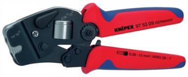 Crimpzange L.190mm 0,08-10,0+16 - 1 ST  (AWG 28-5 ) mm brn.2K-Hlle KNIPEX