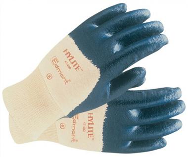 Handschuhe ActivArmr 47-400 - 12 PA  Gr.9 wei/blau Strickfutter m.3/4 Nitril