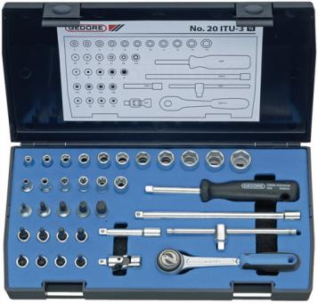 Steckschlsselsatz 20 ITU-3 - 1 ST  36-tlg.1/4 Zoll SW 4-14mm Z.72 6KT GEDORE