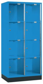 Fcherschrank H1750xB820xT500mm - 1 ST  m.Sockel Anz.Fcher 2x4 lichtgrau/lichtgrau