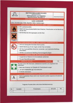 Magnetrahmen DIN A4 orange - 1 KT  selbstklebende Rckenfolie 2 St./VE DURABLE