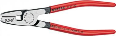 Aderendhlsenzange L.180mm - 1 ST  0,5-6,0 (AWG 20-10) mm pol.Ku.-berzug KNIPEX