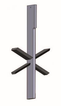 Spaltkreuz 6-fach, 16mm Holmbreite - 1 Stk  fr Lumag SSA 400 Modelle