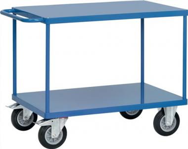 Tischwagen 2 Ladeflchen L1200xB800mm - 1 ST  brillantblau Trgf.600kg Stahlblechboden