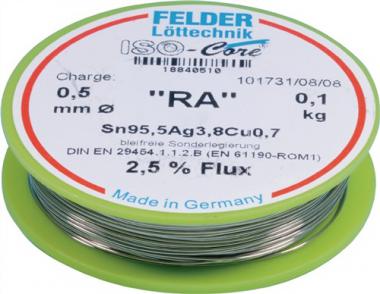 Ltdraht ISO-Core RA 1mm - 100 G / 1 ST  100g Sn95,5Ag3,8Cu0,7 FELDER