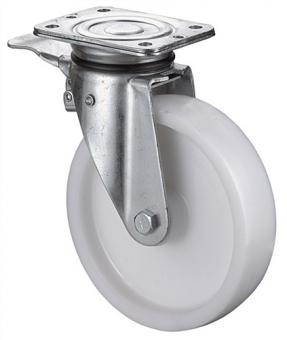 Schwerlastlenkrolle D.150mm - 1 ST  Trgf.600 kg m.Feststeller Ku.Platte L138xB110mm