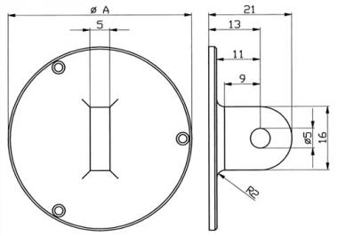 senrckwand f.Auenring-D.58mm - 1 ST  z.Messuhren KFER