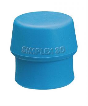 Schonhammerkopf SIMPLEX Kopf- - 1 ST  40mm TPE-soft blau weich HALDER